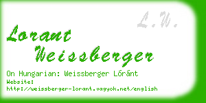 lorant weissberger business card